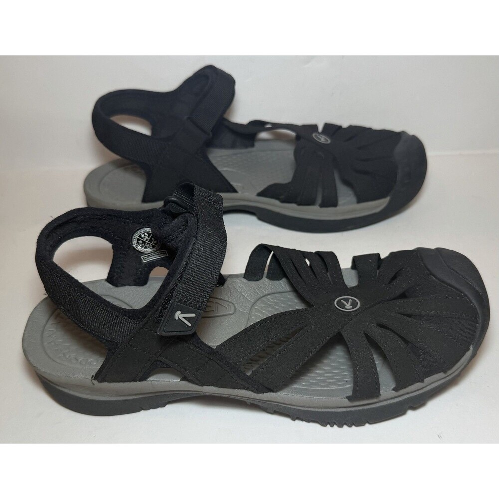 KEEN Rose Sandals Women’s 8.5 Black Gray Closed Toe Hiking Water Shoes